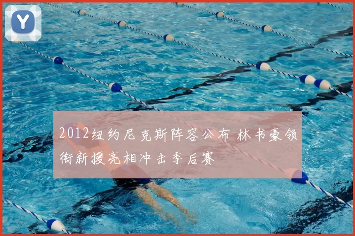 2012纽约尼克斯阵容公布 林书豪领衔新援亮相冲击季后赛